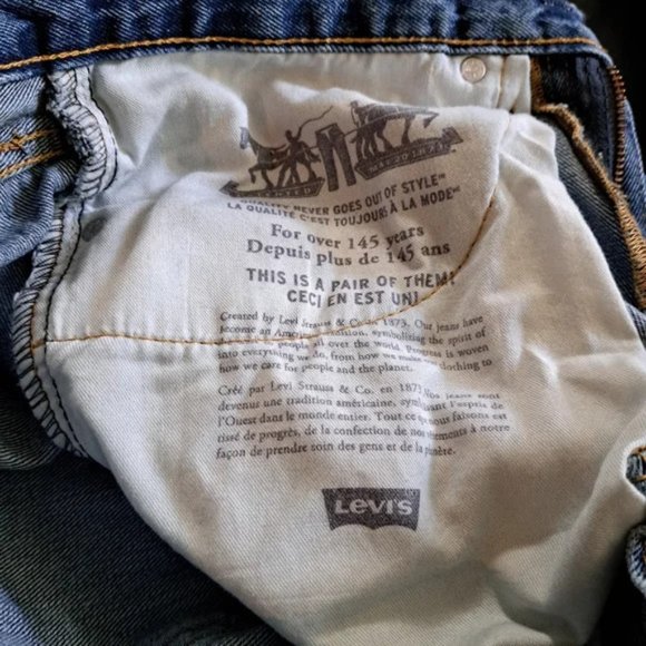 Levi's 505 Regular Fit Blue Jeans 34W x 32L - Picture 9 of 9